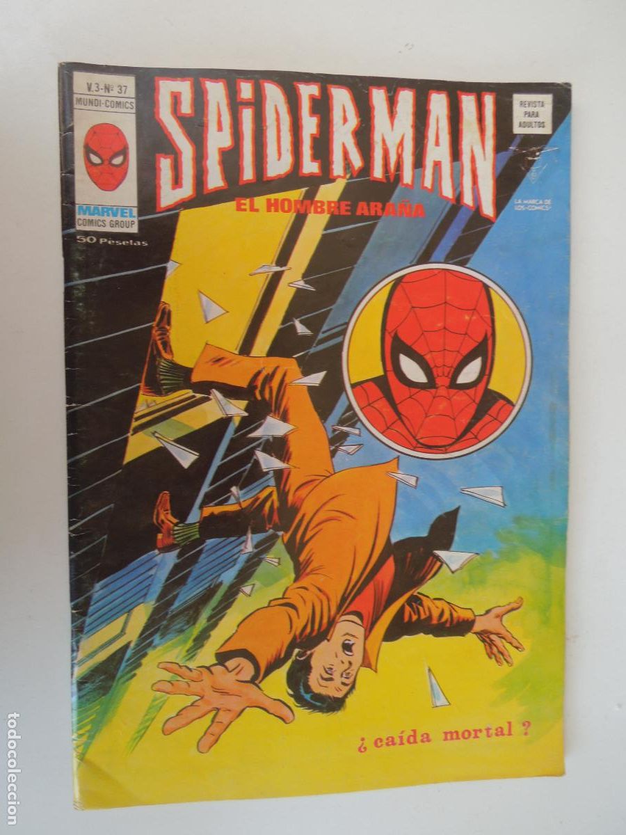 C&oacute;mics: SPIDERMAN EL HOMBRE ARA&Ntilde;A - &iquest;CAIDA MORTAL? N&ordm; 37- VERTICE - COMIC MUNDI 1973