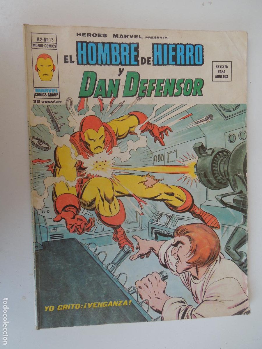 C&oacute;mics: EL HOMBRE DE HIERRO Y DAN DEFENSOR - YO GRITO: &iexcl;VENGANZA! - N&ordm; 13 VERTICE -MARVEL 1973