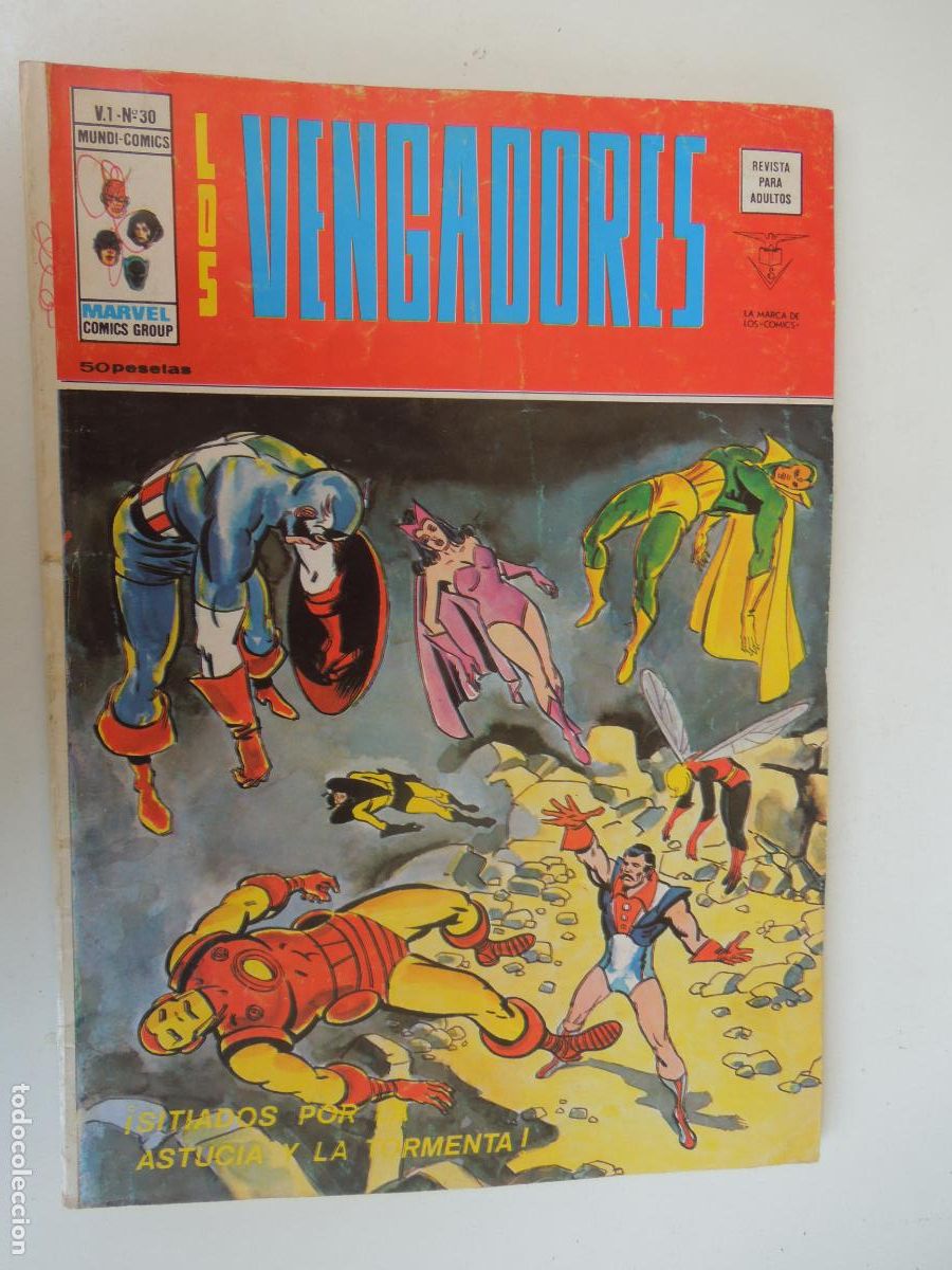 C&oacute;mics: LOS VENGADORES - &iexcl; SITIADOS POR LA ASTUCIA Y LA TORMENTA! N&ordm; 30 - VERTICE -MARVEL 1974