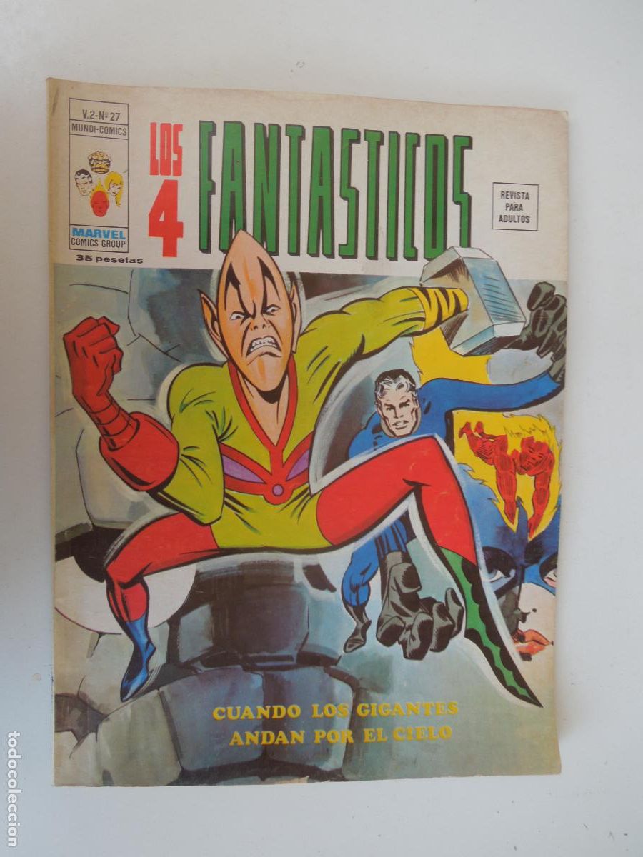 C&oacute;mics: LOS 4 FANTASTICOS - CUANDO LOS GIGANTES ANDANPOR EL CIELO N&ordm; 27 - VERTICE -MARVEL 1976