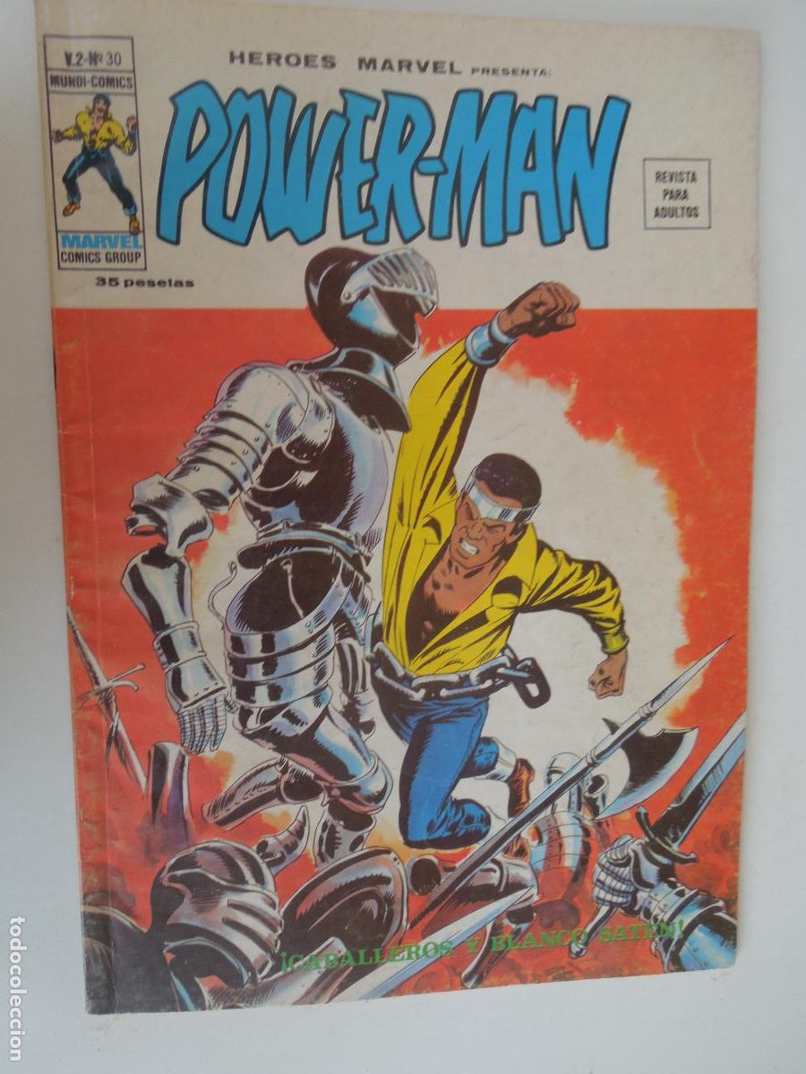 C&oacute;mics: POWER -MAN -&iexcl; CABALLEROS Y BLANCO SATEN! 30- - VERTICE -MARVEL 1973