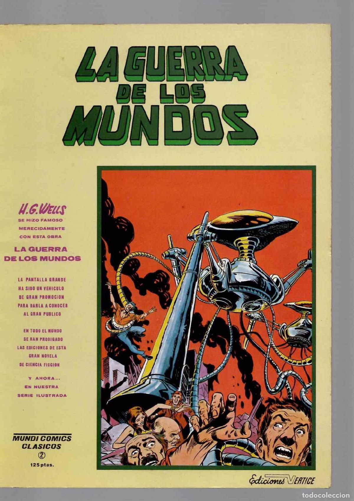 C&oacute;mics: LA GUERRA DE LOS MUNDOS. H.G. WELLS. MUNDI COMICS VERTICE 1981