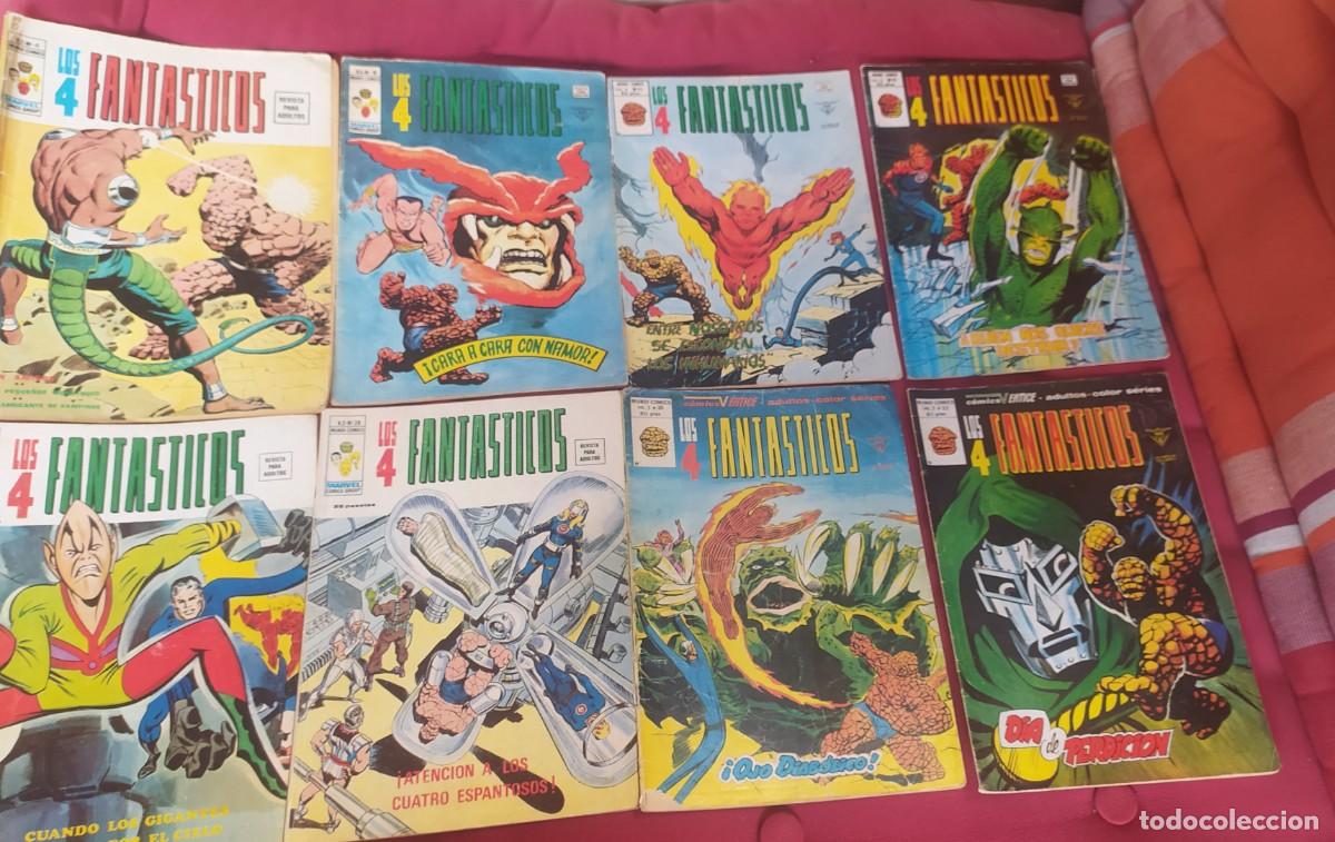 C&oacute;mics: Los 4 fant&aacute;sticos. 8 comics Ediciones vertice. A&ntilde;os setenta.