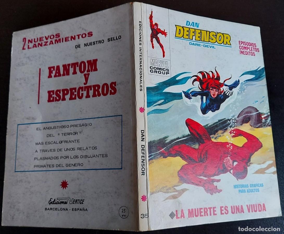 C&oacute;mics: Dan Defensor vol. 1 n&ordm; 35 - Ediciones V&eacute;rtice - A&ntilde;o 1972 - La Muerte es una Viuda