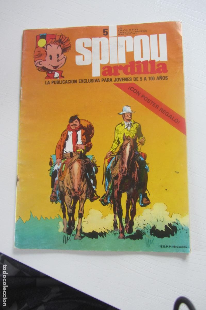 C&oacute;mics: SPIROU ARDILLA. N&ordm; 5 CON POSTER. EDITORA MUNDIS BUEN ESTADO ARX2