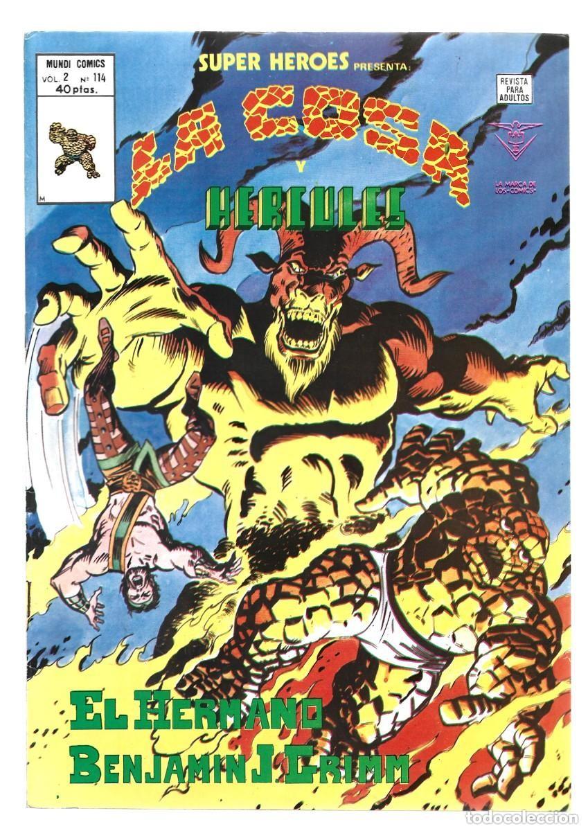C&oacute;mics: La Cosa y H&eacute;rcules. Super H&eacute;roes V-2 n&ordm; 114 El hermano Benjam&iacute;n J. Grimm