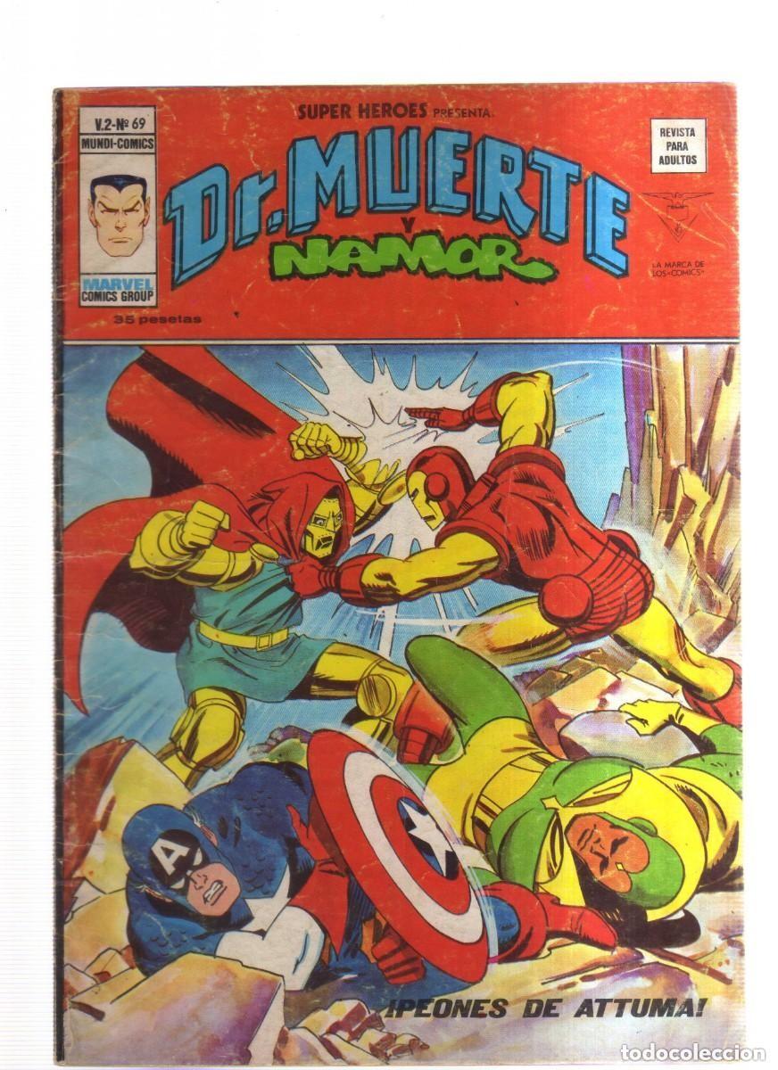 C&oacute;mics: Dr. Muerte y Namor. Super H&eacute;roes V-2 n&ordm; 69 &iexcl;Peones de Attuma! LEER!!!