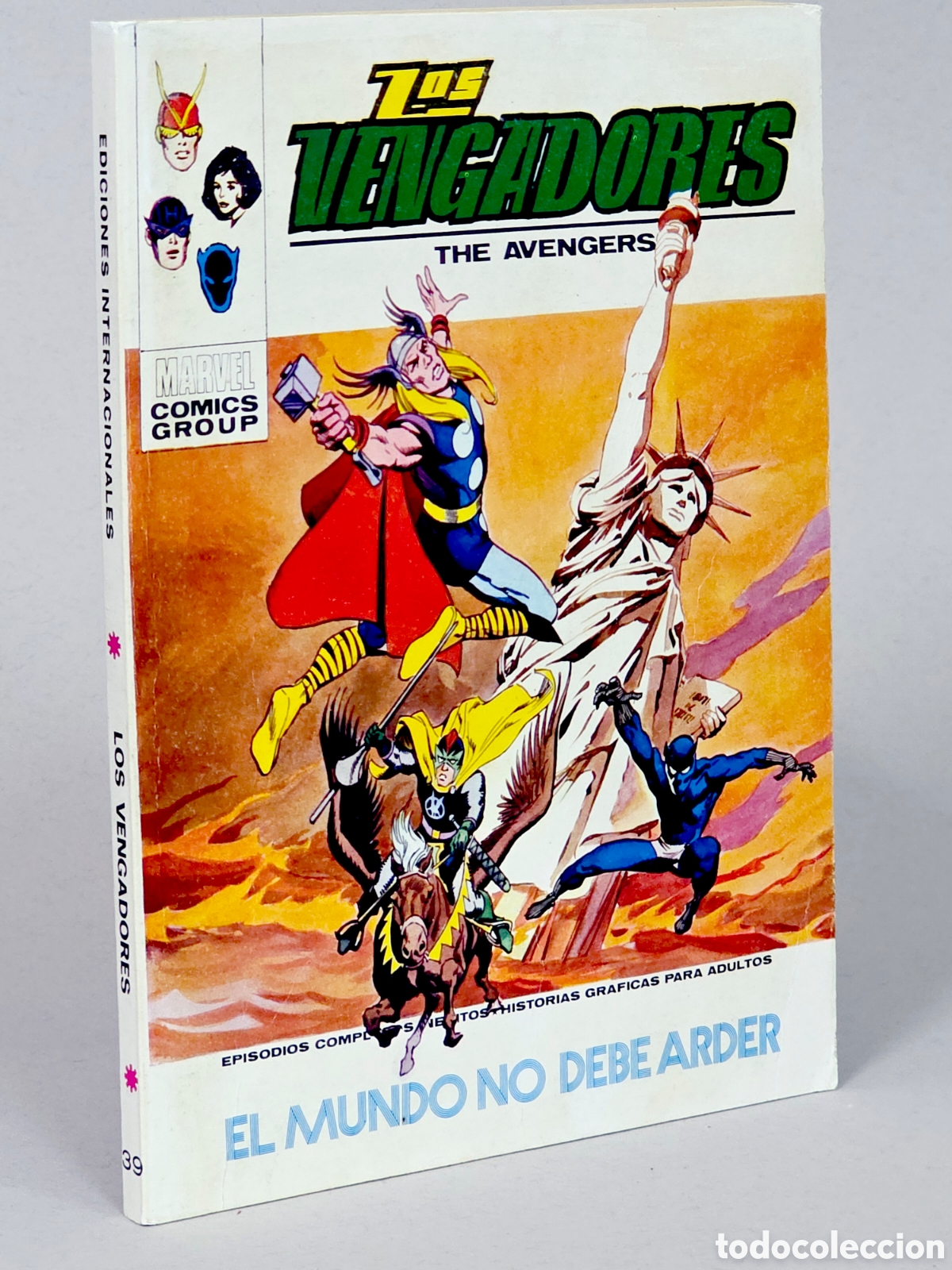 C&oacute;mics: C&Oacute;MIC LOS VENGADORES 39 EL MUNDO NO DEBE ARDER VOL.1 VERTICE MARVEL VOLUMEN DE KIOSCO ESTADO