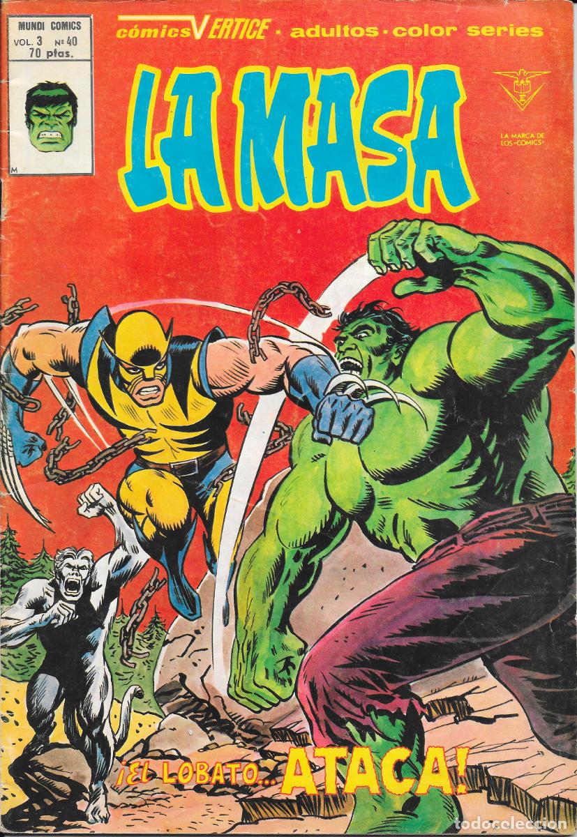 C&oacute;mics: La Masa V3 n&ordm; 40 &iexcl;El Lobato ataca! V&eacute;rtice BUEN ESTADO