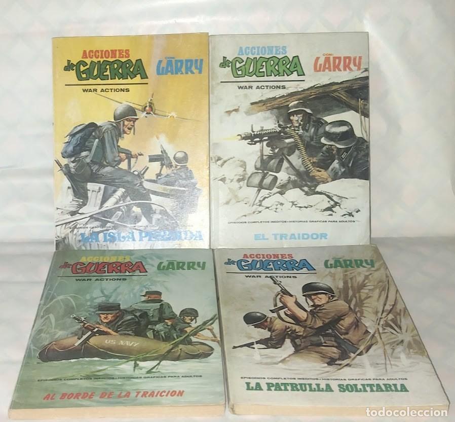 C&oacute;mics: Acciones de Guerra War Actions. Con Garry - 4 ejemplares n&uacute;meros 8/10/14/15 - 1972/73