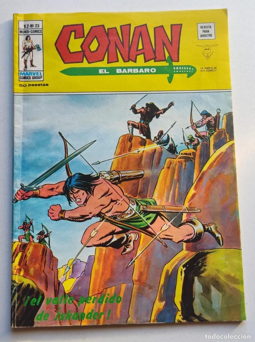 C&oacute;mics: Lote 2 revistas CONAN de V&Eacute;RTICE - Conan Vol. 2 n&ordm; 23 + Relatos Salvajes n&ordm; 83 - Mundi Comics 70s