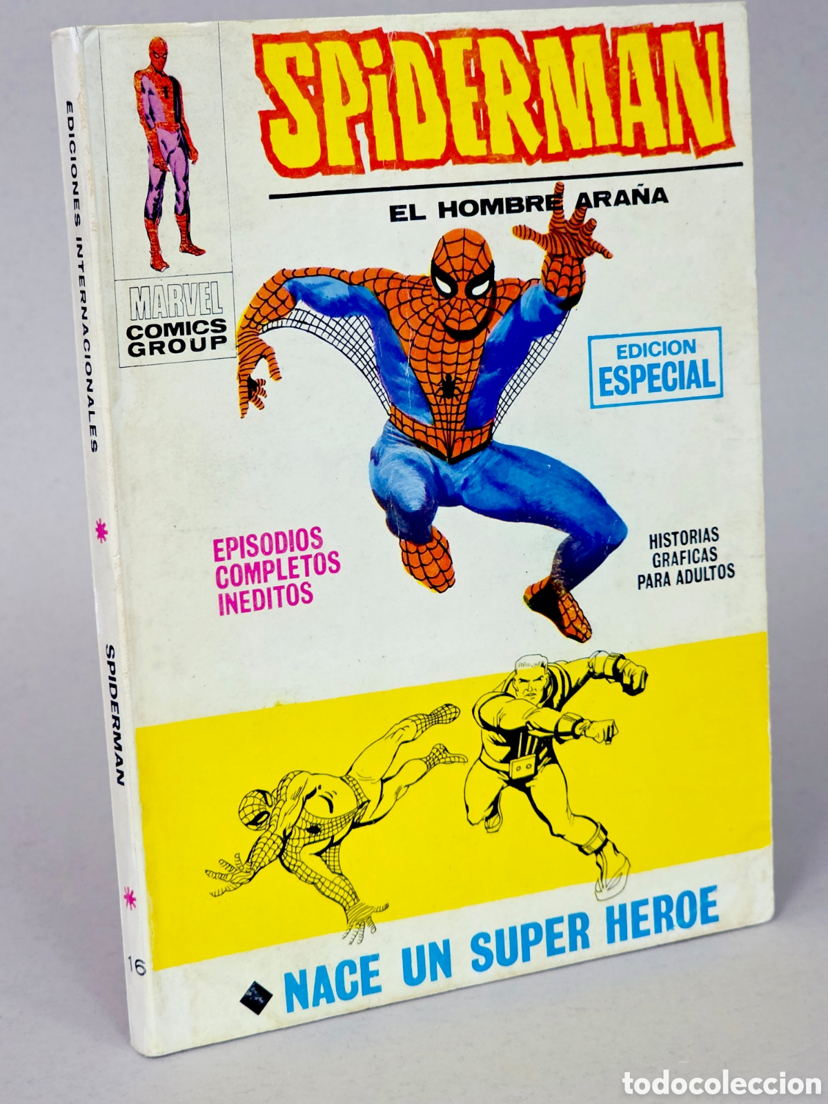 C&oacute;mics: C&Oacute;MIC SPIDERMAN 16 NACE UN SUPER H&Eacute;ROE (SPIDER-MAN) VERTICE MARVEL PRIMERA VOLUMEN MUY BUEN ESTADO