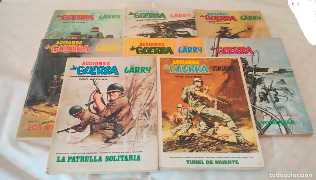 Comics: Acciones de Guerra War Actions. Con Garry- 8 ejemplares n&uacute;meros 3/6/8/10/12/13/14/15 - 1972/73