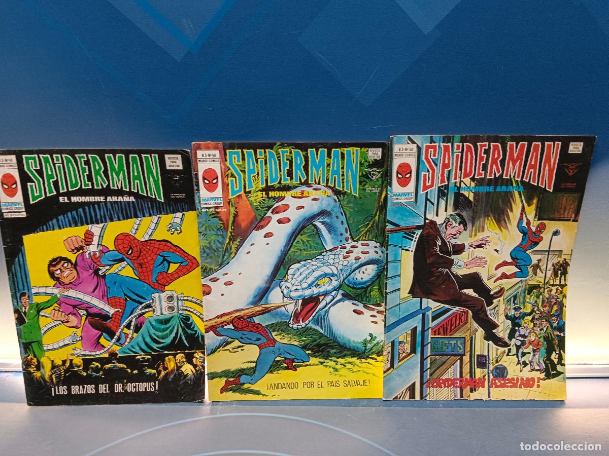 C&oacute;mics: 3 comics, Spiderman V3 N&ordm; 40,49 y 50 Mundi Comics , vertice