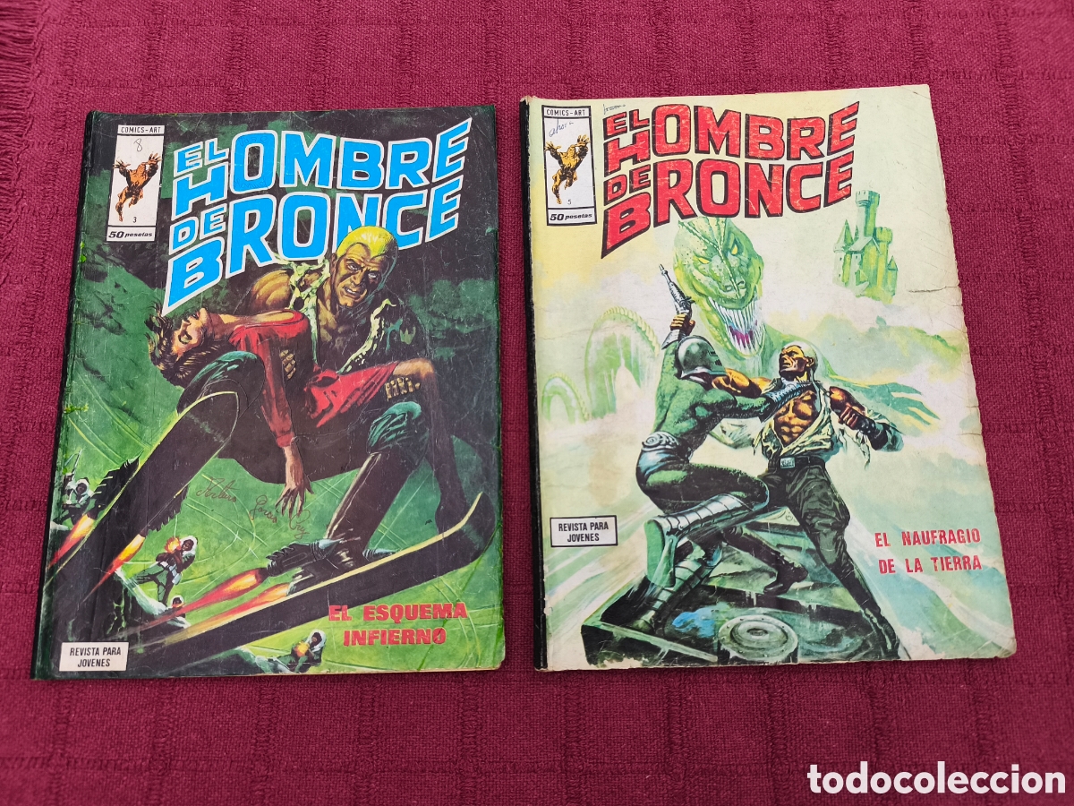 C&oacute;mics: EL HOMBRE DE BRONCE 3 COMICS ART,EL HOMBRE DE BRONCE 5 COMICS - ART,DOC SAVAGE COMIC VERTICE