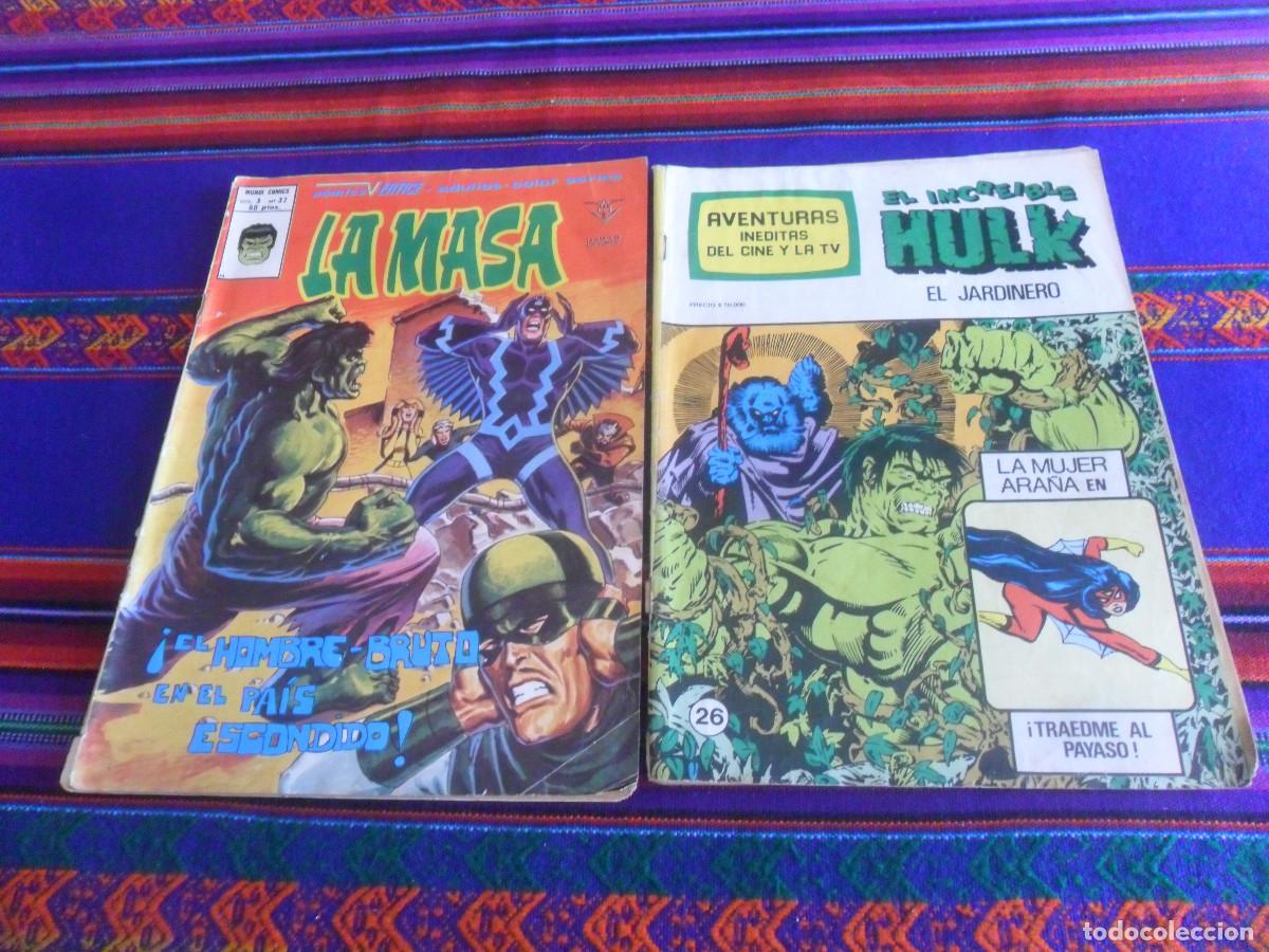 C&oacute;mics: V&Eacute;RTICE VOL 3 LA MASA N&ordm; 37 Y AVENTURAS IN&Eacute;DITAS DEL CINE Y LA TV EL INCREIBLE HULK N&ordm; 26 DELAZETA