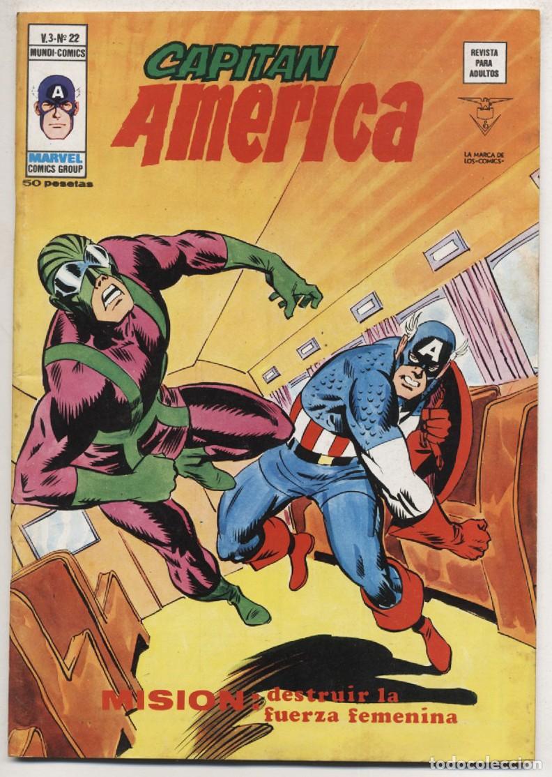 C&oacute;mics: CAPITAN AMERICA N&ordm;22 V.3 MISION DESTRUIR LA FUERZA FEMENINA EDICIONES VERTICE 1978