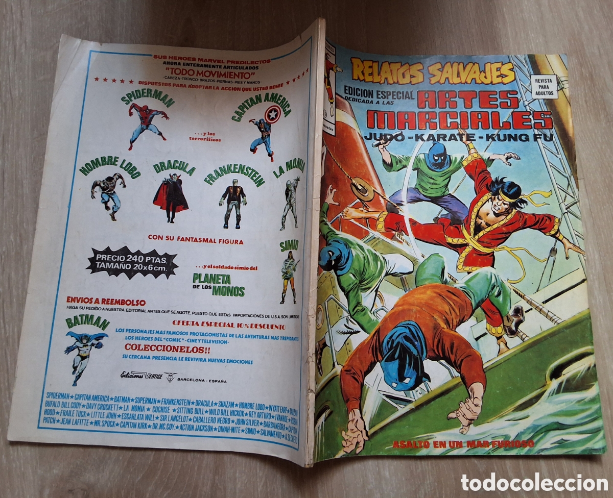 C&oacute;mics: Aetes marciales relatos salvajes n&uacute;mero 12 a&ntilde;o 1974 edita vertice