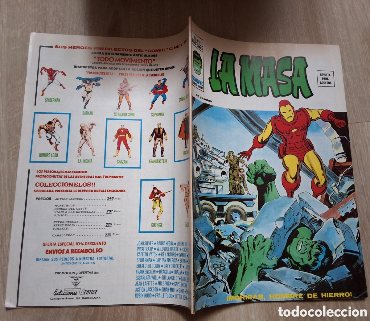 C&oacute;mics: La masa comic volumen 3 n&uacute;mero 15 edita vertice