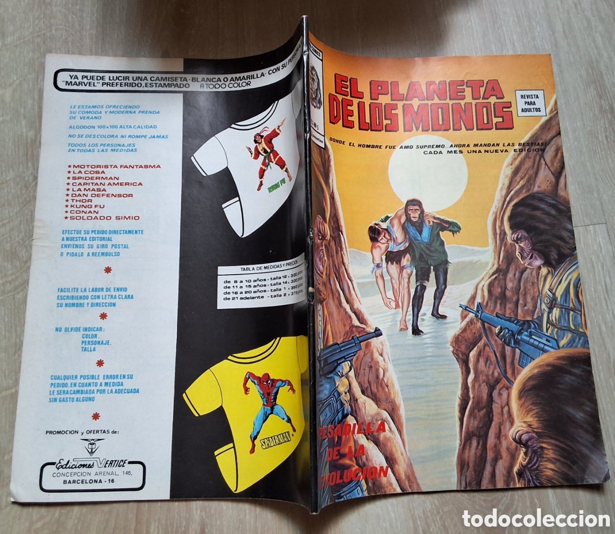 C&oacute;mics: El planeta de los monos relatos salvajes comic volumen 2 n&uacute;mero 5 edita vertice