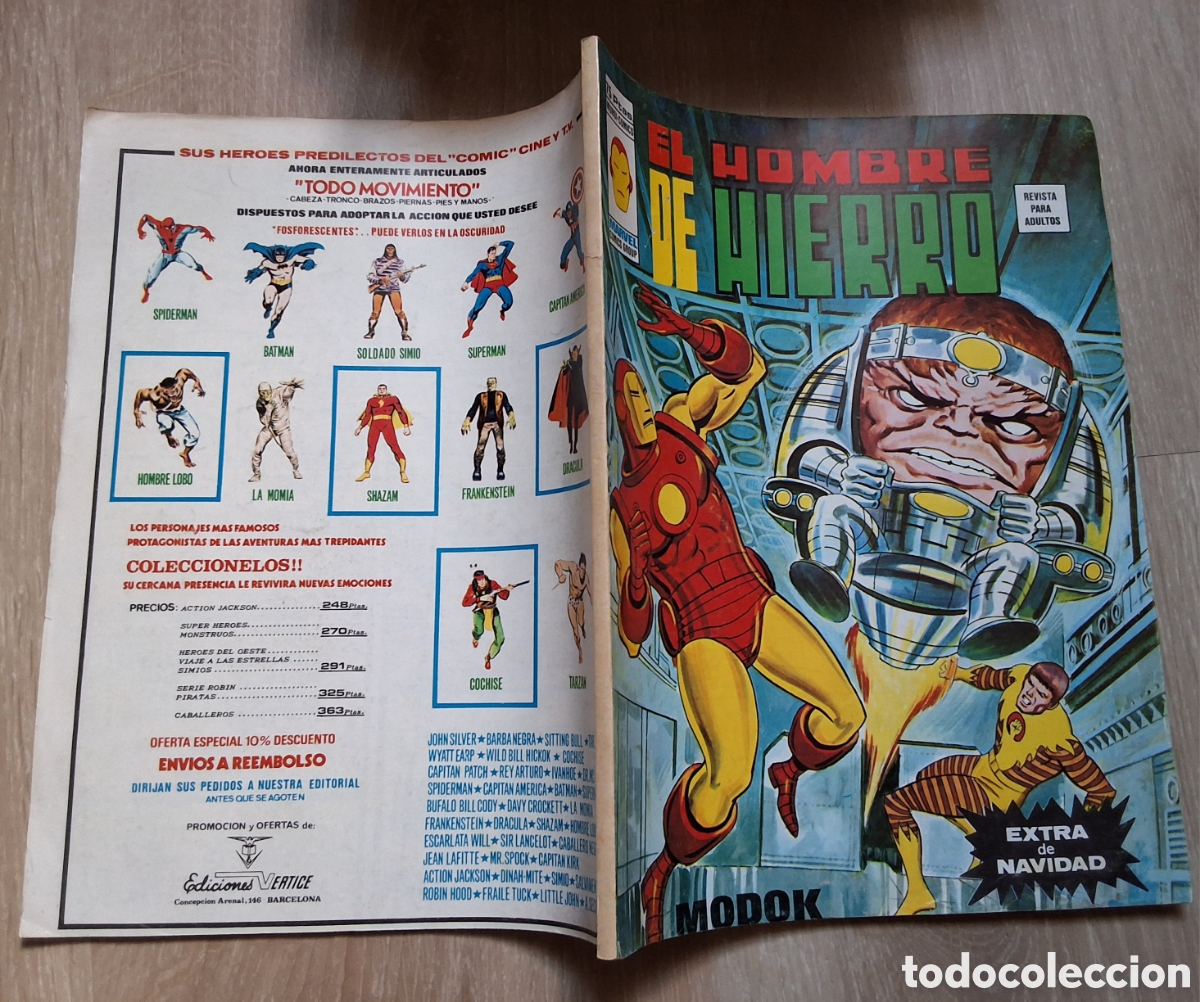 C&oacute;mics: El hombre de hierro comic extra navidad a&ntilde;o 1974 edita vertice