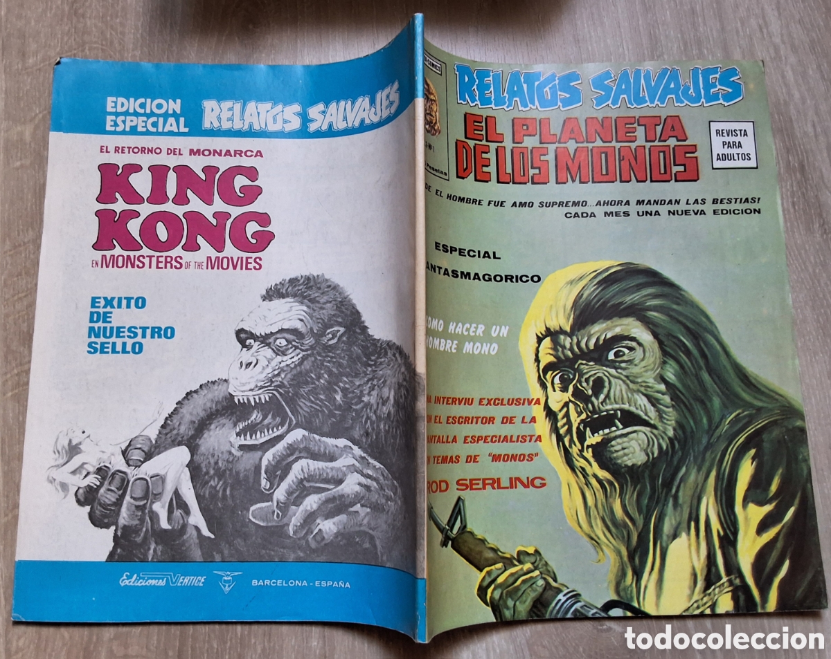 C&oacute;mics: El planeta de los monos relatos salvajes comic volumen 2 n&uacute;mero 1 edita vertice