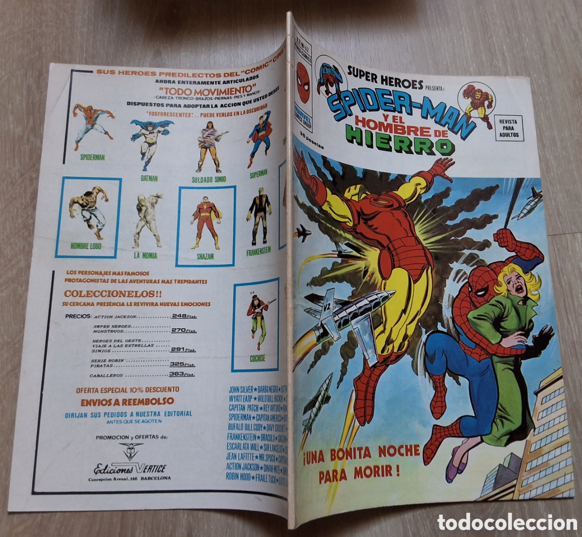 C&oacute;mics: Spiderman hombre de hierro super heroes comic volumen 2 n&uacute;mero 62 edita vertice