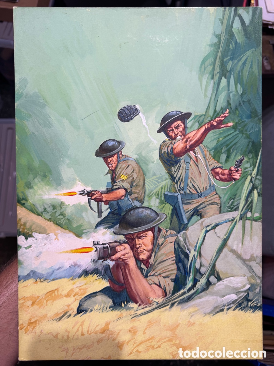 C&oacute;mics: DIBUJO ORIGINAL PORTADA COMIC GUERRA (L&Oacute;PEZ ESPI) - Foto 1