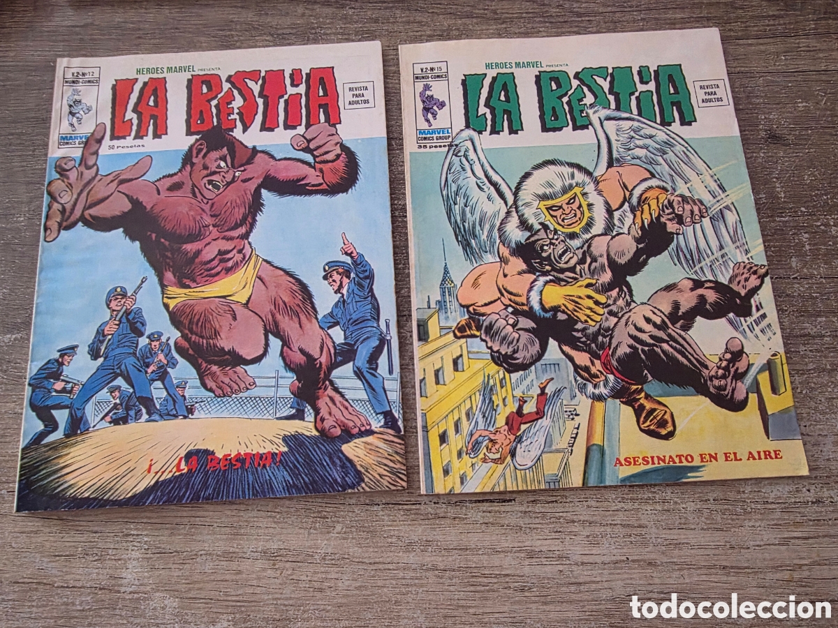Comics: Lote 2 comics vertice v2 heroes marvel la bestia