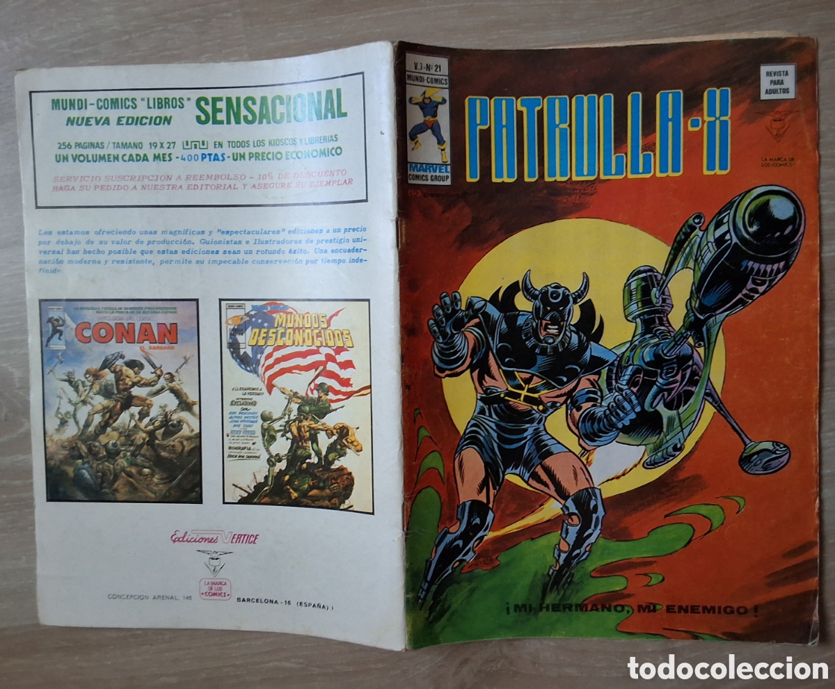 C&oacute;mics: Patrulla X comic volumen 3 n&uacute;mero 21 edita mundi comics