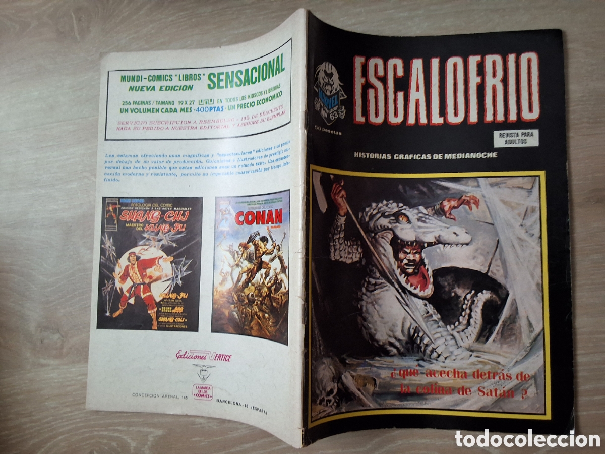 C&oacute;mics: Escalofr&iacute;o comic terror n&uacute;mero 63 edita vertice