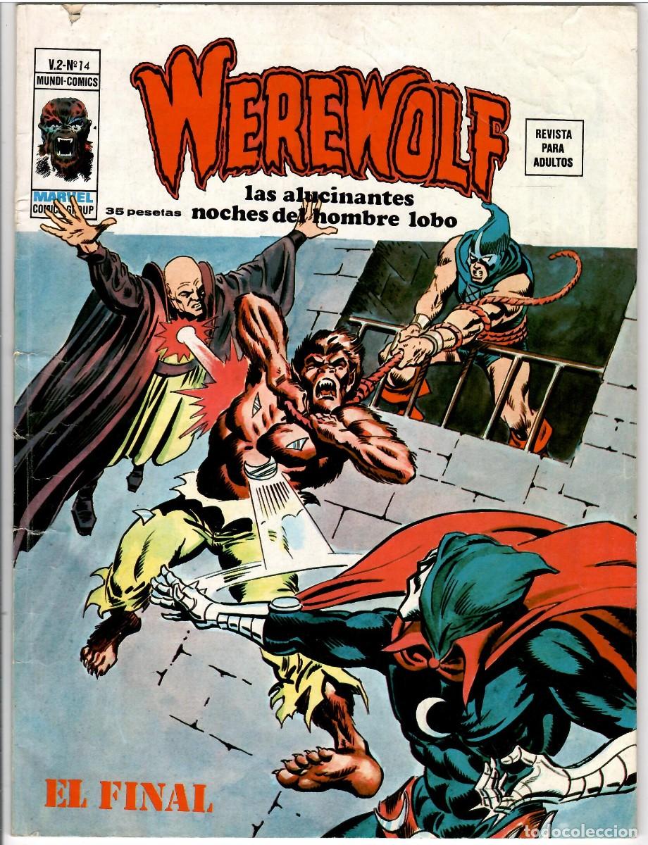 C&oacute;mics: Comic Werewolf (El hombre lobo), V. 2 n&ordm; 14: El final - Vertice, Mundi-Comics Marvel, a&ntilde;o 1974