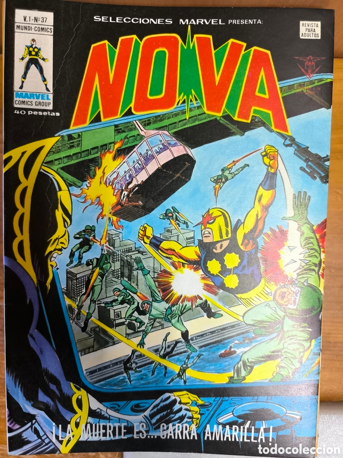 C&oacute;mics: Nova la muerte es garra amarilla comic v&eacute;rtice n 37
