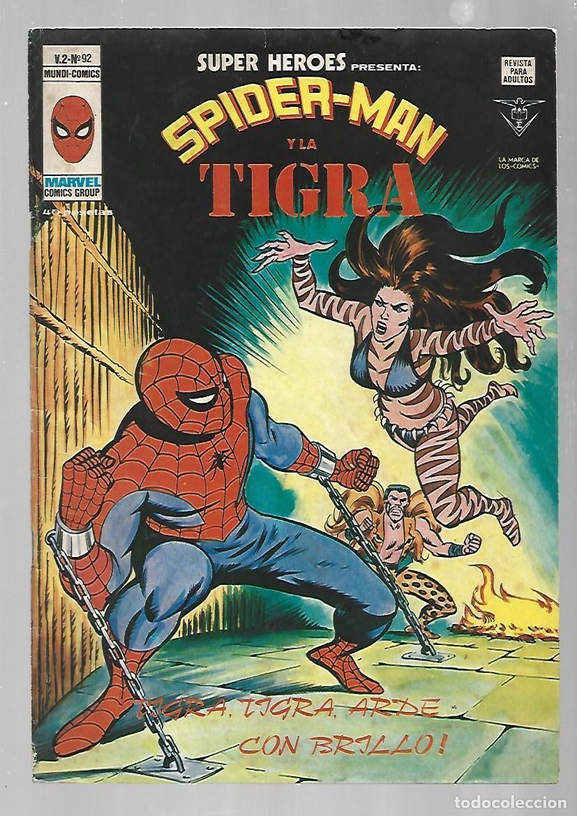 C&oacute;mics: Super Heroes, vol. 2 n&uacute;mero 92: Spider-Man y Tigra, 1978, Vertice, muy buen estado