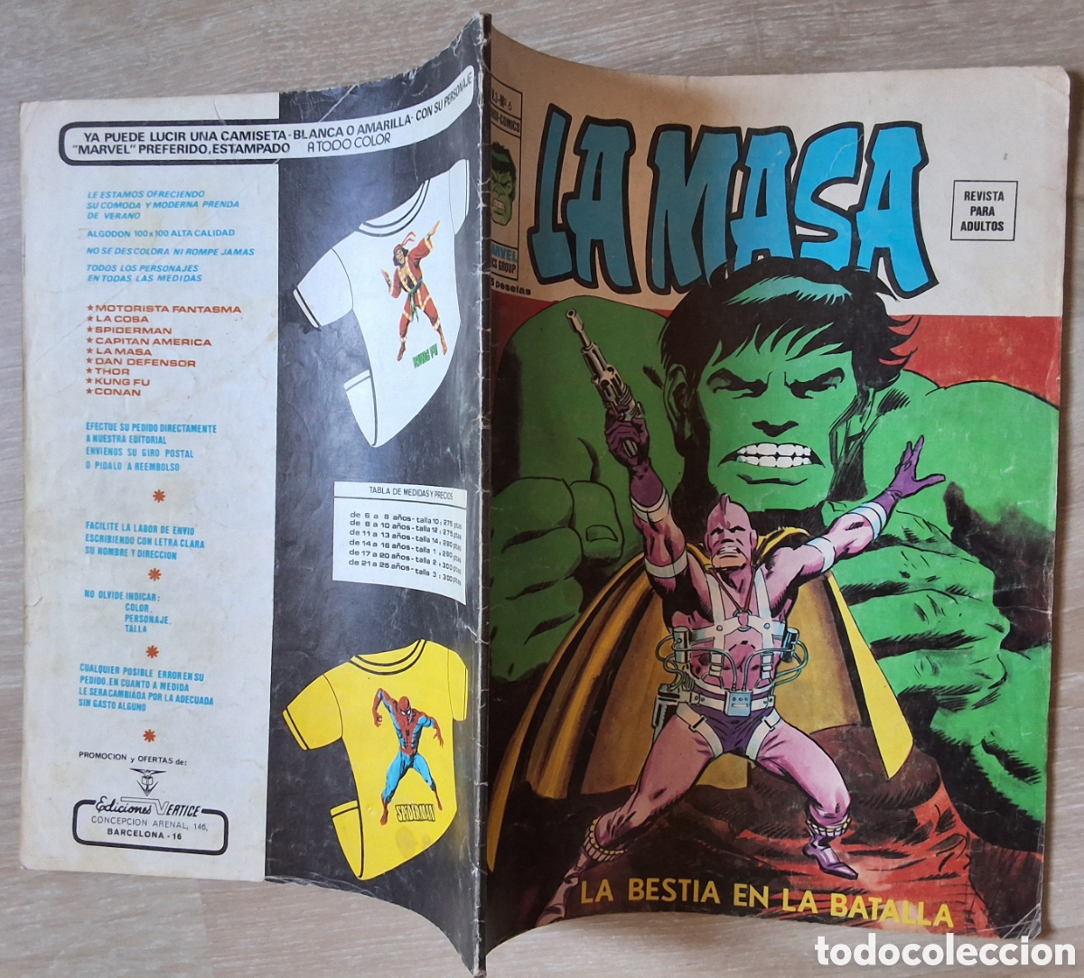 C&oacute;mics: La masa comic volumen 3 n&uacute;mero 6 edita mundi comics