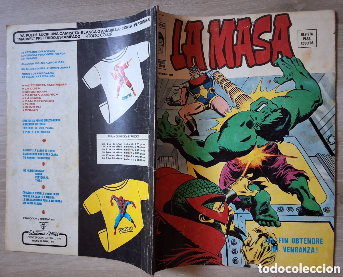 C&oacute;mics: La masa comic volumen 3 n&uacute;mero 7 edita mundi comics