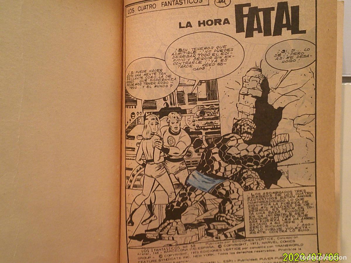 C&oacute;mics: LOS 4 FANTASTICOS N&ordm; 58 LA HORA FINAL MARVEL - VERTICE TACO - Foto 6