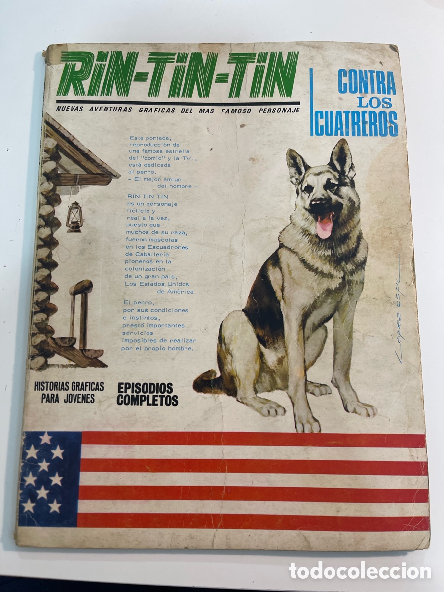 C&oacute;mics: Rin Tin Tin contra los cuatreros ediciones v&eacute;rtice n&uacute;mero 13 1972