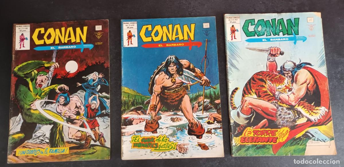 C&oacute;mics: Conan el b&aacute;rbaro, de V&eacute;rtice. Lote ns. 40 a 42. Barry Smith