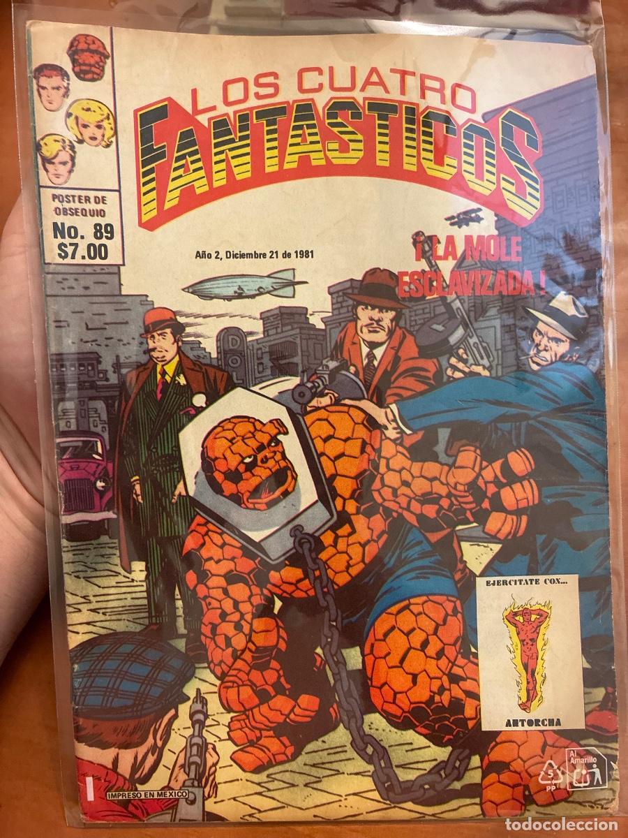C&oacute;mics: LOS CUATRO FANT&Aacute;STICOS. Num. 89. Stan Lee. Jack Kirby. Adapt&oacute; R. Bastien. ED. NOVEDADES. M&Eacute;XICO