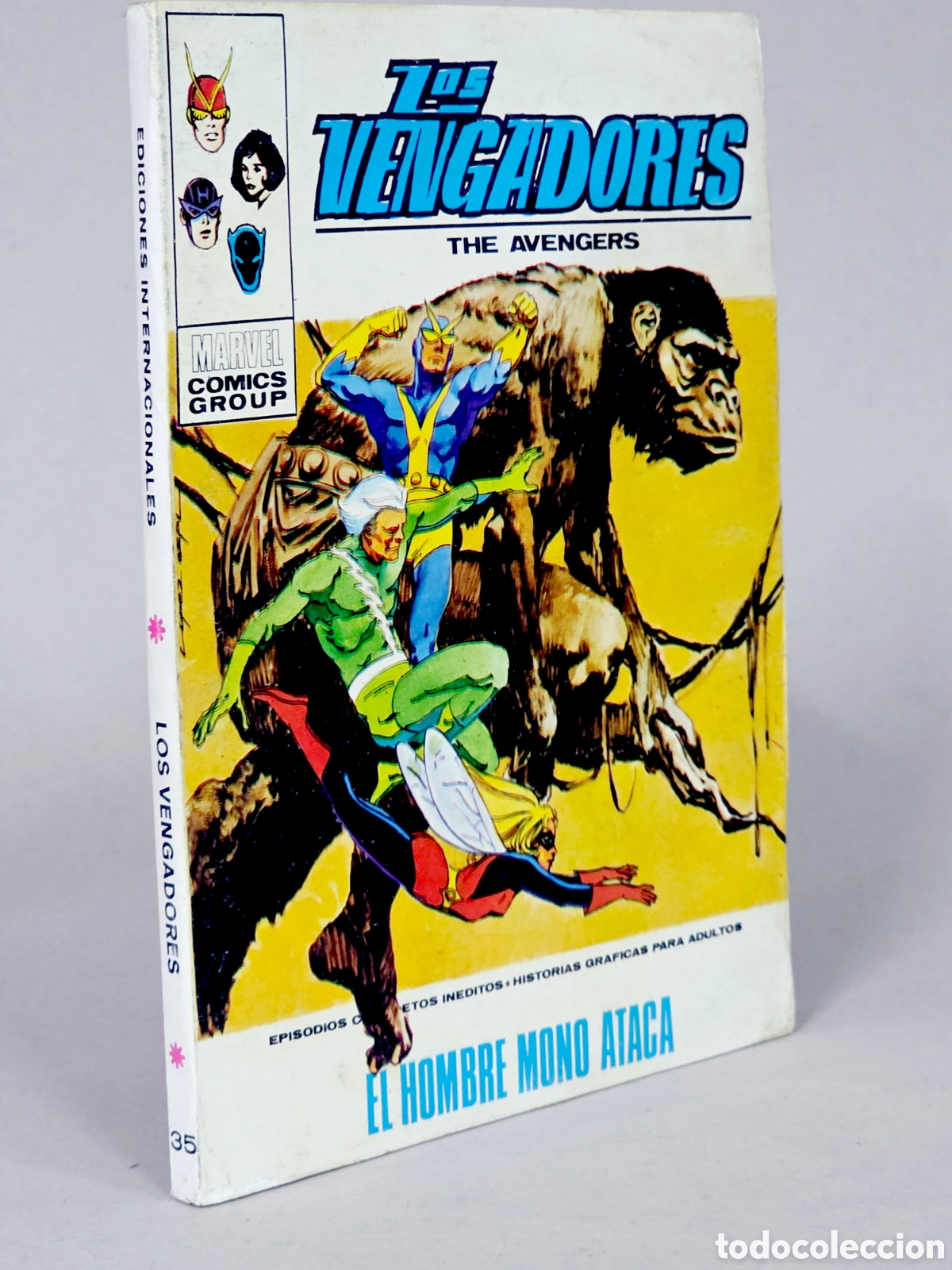 C&oacute;mics: C&Oacute;MIC LOS VENGADORES 35 EL HOMBRE MONO VOL.1 VERTICE MARVEL TACO MUY NUEVO PERO TIENE SIGNOS HUMEDAD
