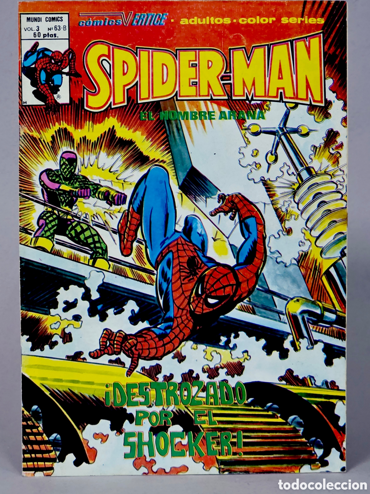 C&oacute;mics: C&Oacute;MIC SPIDERMAN 63B DESTROZADO SHOCKER VOL.3 VERTICE MARVEL (SPIDER-MAN) VOLUMEN 3 MUY BUEN ESTADO