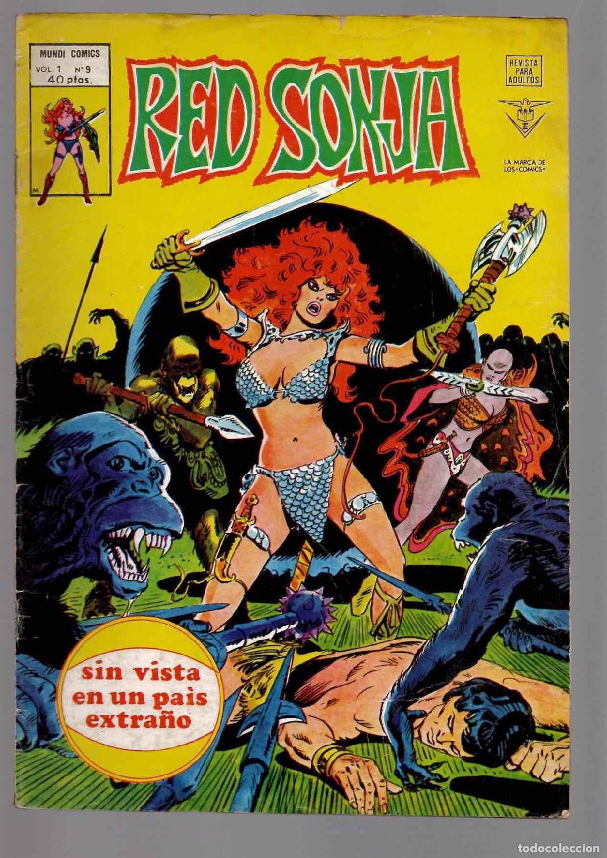C&oacute;mics: RED SONJA VOL. 1 N&ordm; 9 SIN VISTA EN UN PAIS EXTRA&Ntilde;O. MUNDI COMICS VERTICE A&Ntilde;O 1978