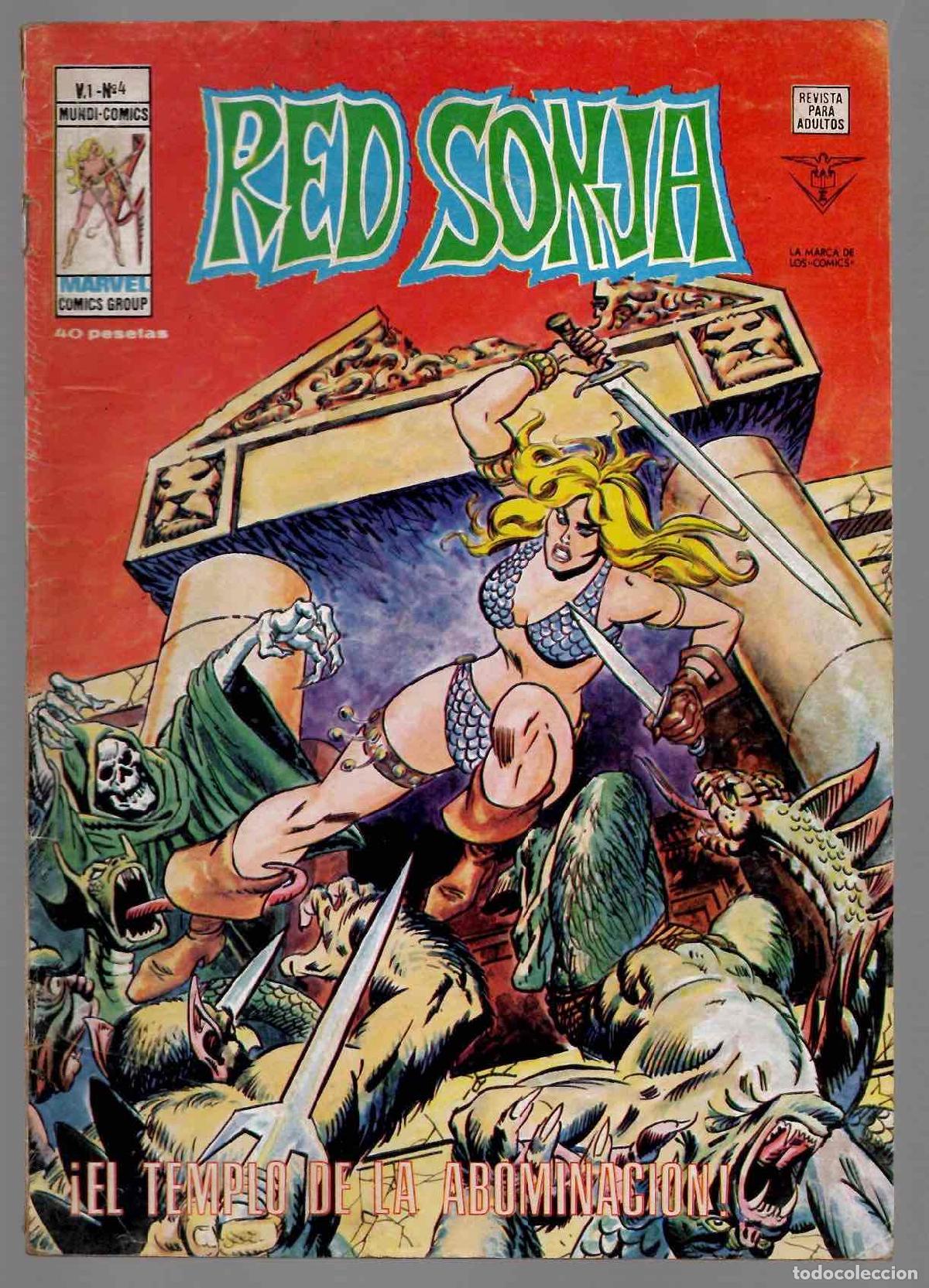 C&oacute;mics: RED SONJA VOL. 1 N&ordm; 4 EL TEMPLO DE LA ABOMINACION. MUNDI COMICS VERTICE A&Ntilde;O 1979
