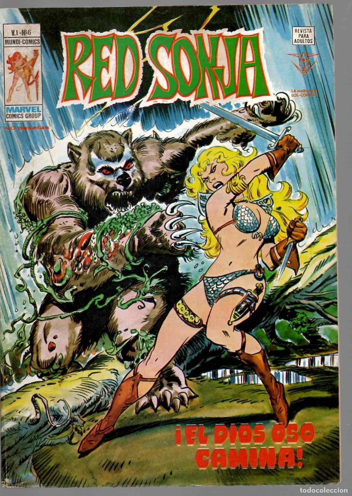 C&oacute;mics: RED SONJA VOL. 1 N&ordm; 6 EL DIOS OSO CAMINA. MUNDI COMICS VERTICE A&Ntilde;O 1979