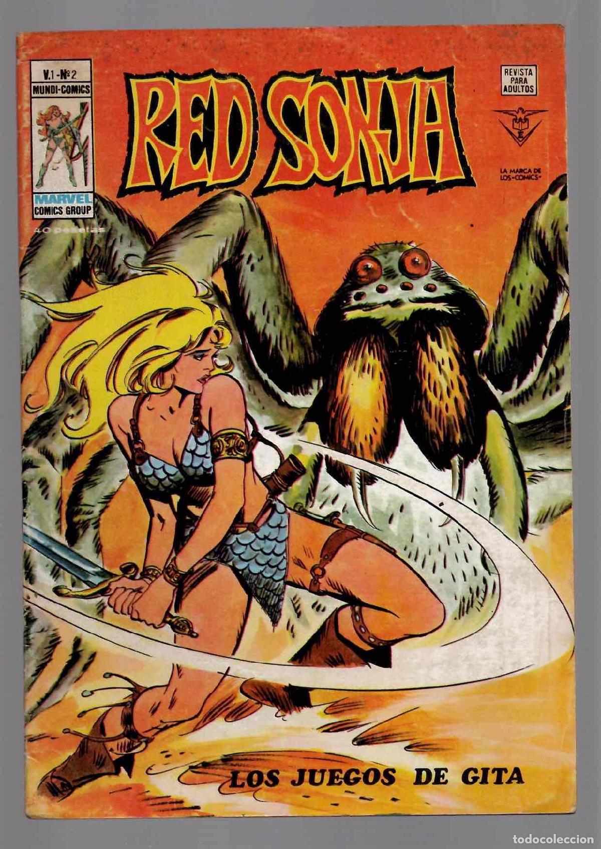 C&oacute;mics: RED SONJA VOL. 1 N&ordm; 2 LOS JUEGOS DE GITA. MUNDI COMICS VERTICE A&Ntilde;O 1979