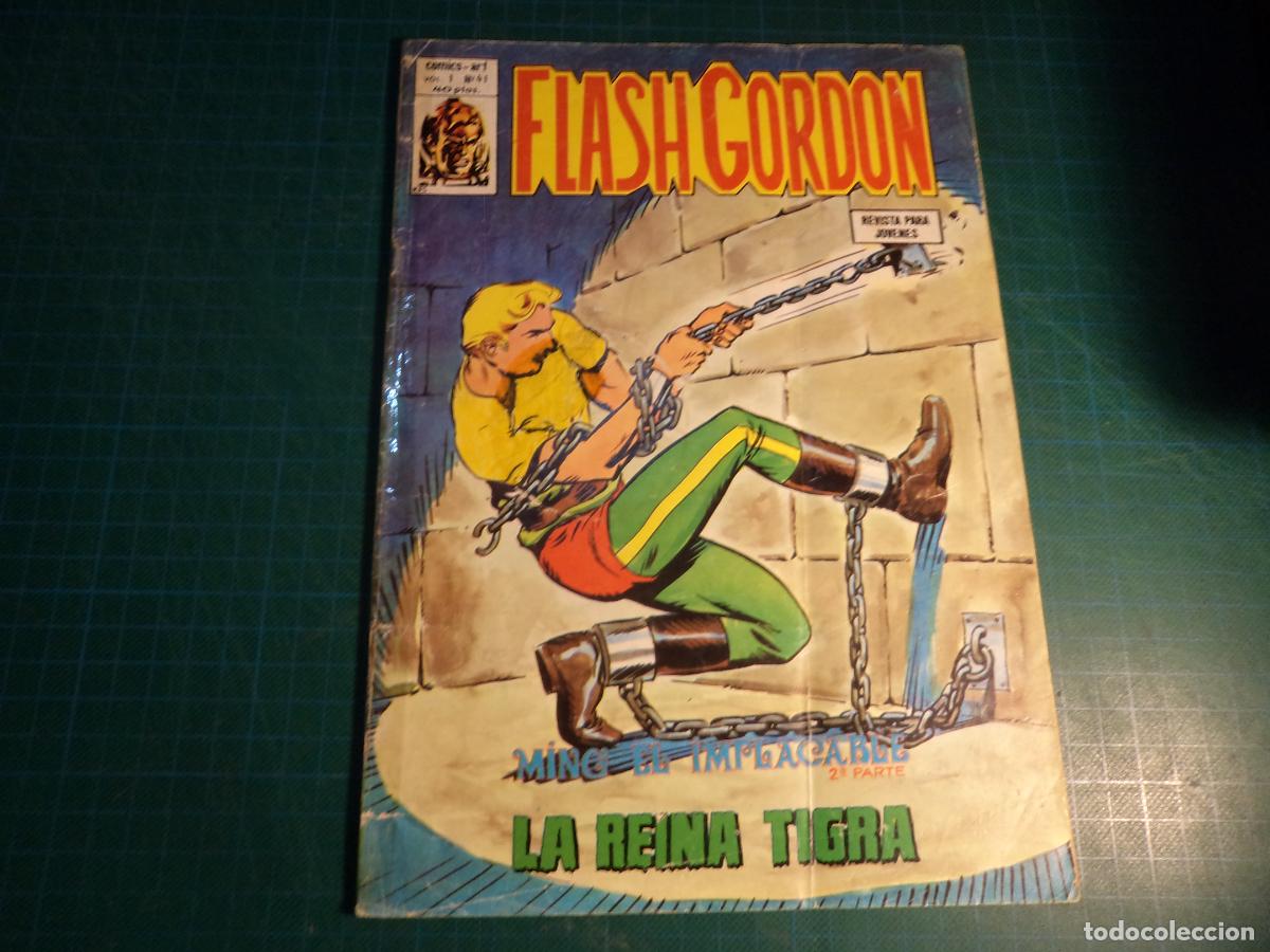 C&oacute;mics: Flash Gordon. Vol 1 n&ordm; 41. Vertice. Con se&ntilde;ales de uso. Celo en el lomo.