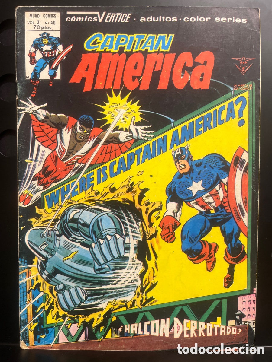 Comics: CAPIT&Aacute;N AMERICA VOL.3 N.40 HALC&Oacute;N DERROTADO ( 1975/1980 )