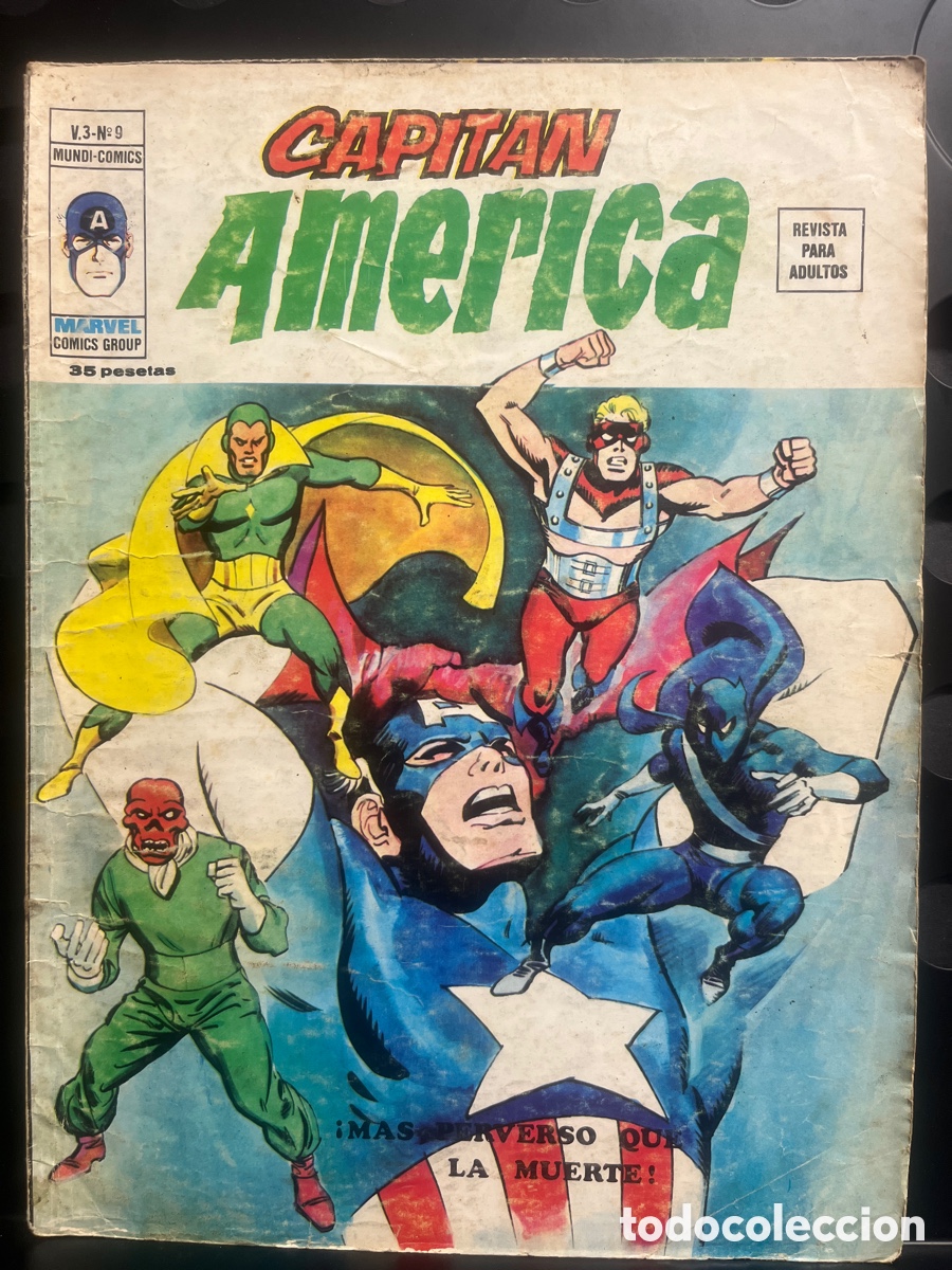 Comics : CAPIT&Aacute;N AMERICA VOL.3 N.9 M&Aacute;S PERVERSO QUE LA MUERTE ( 1975/1980 )