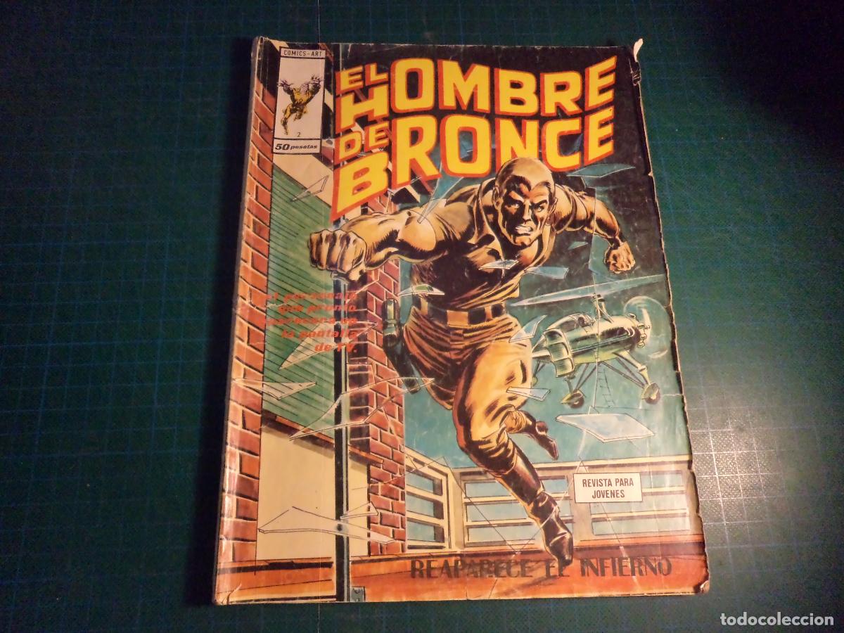Comics : El Hombre de Bronce. N&ordm; 2. Vertice. Con se&ntilde;ales de uso. (Ref. 16-B)